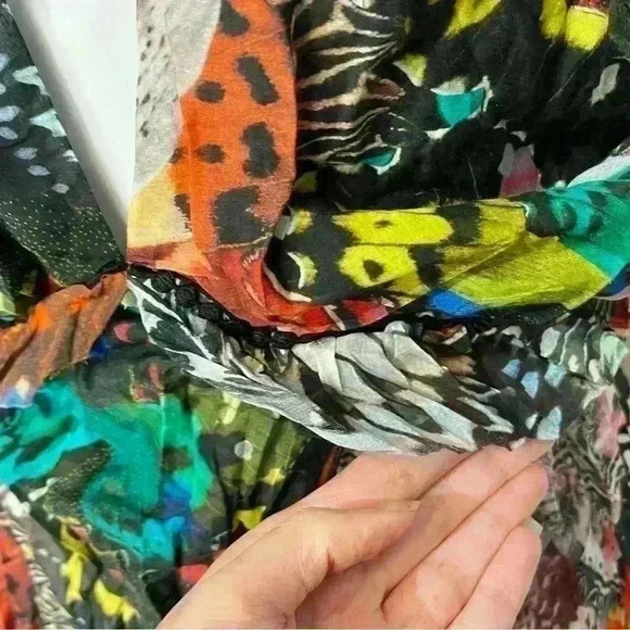 Roberto Cavalli Beachwear Womens Semi-Sheer Cover Maxi Dress Butterfly Sz Medium - Picture 8 of 14